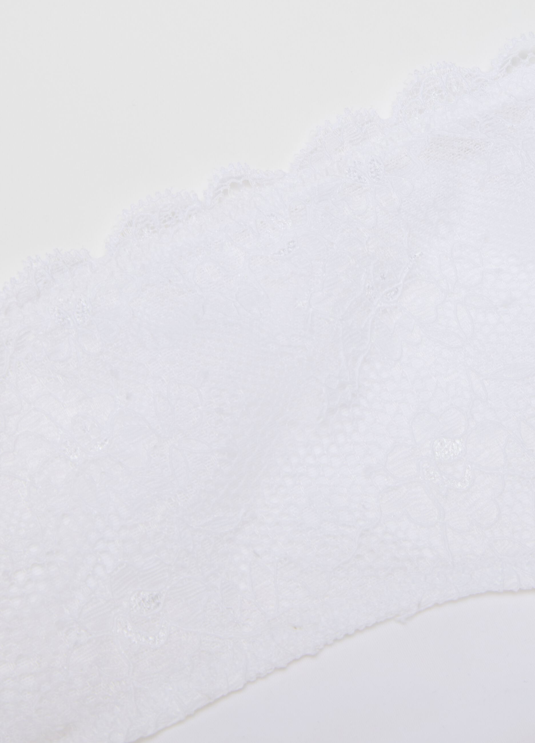 White cotton and lace briefs