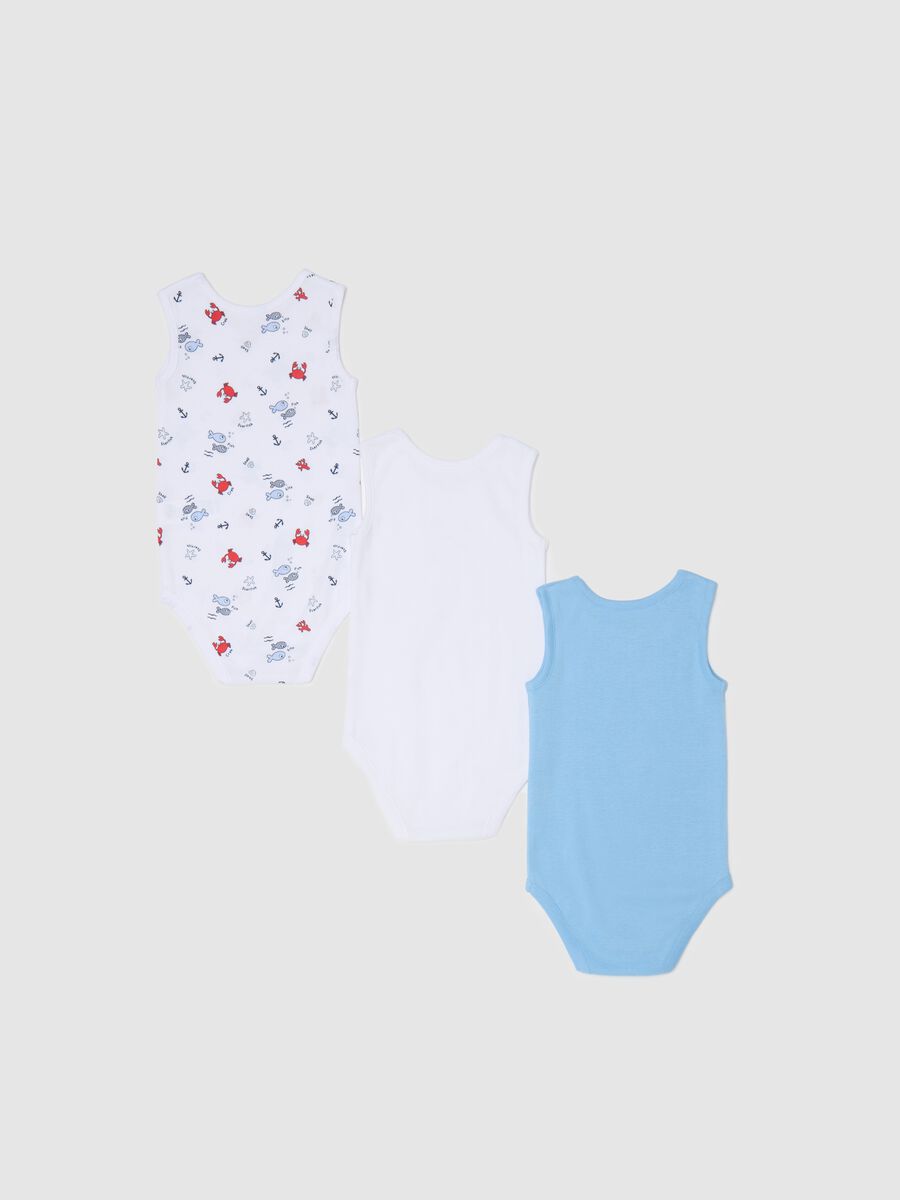Three-pack bodysuits in organic cotton with print_1