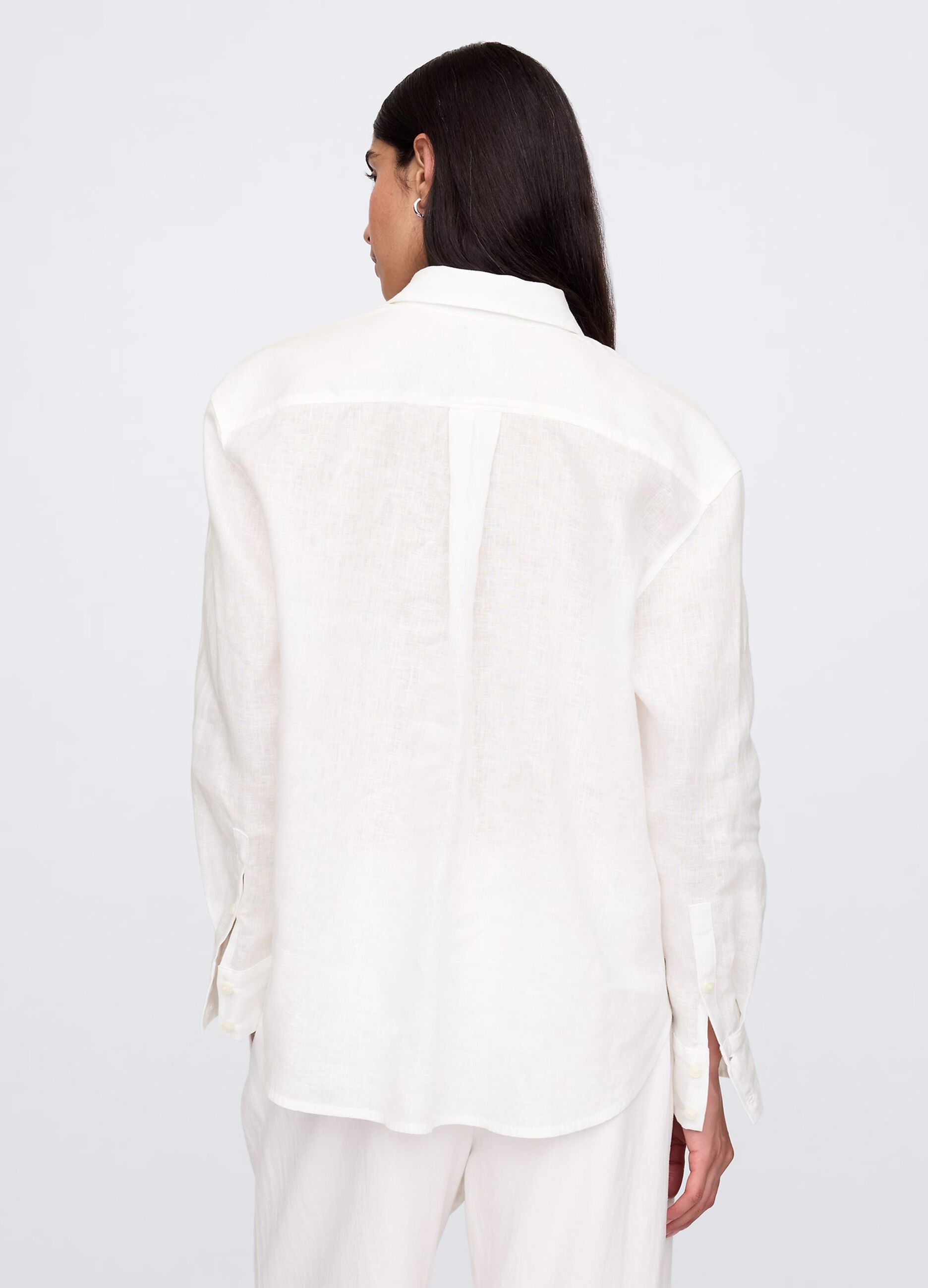 Camicia ampia in puro lino