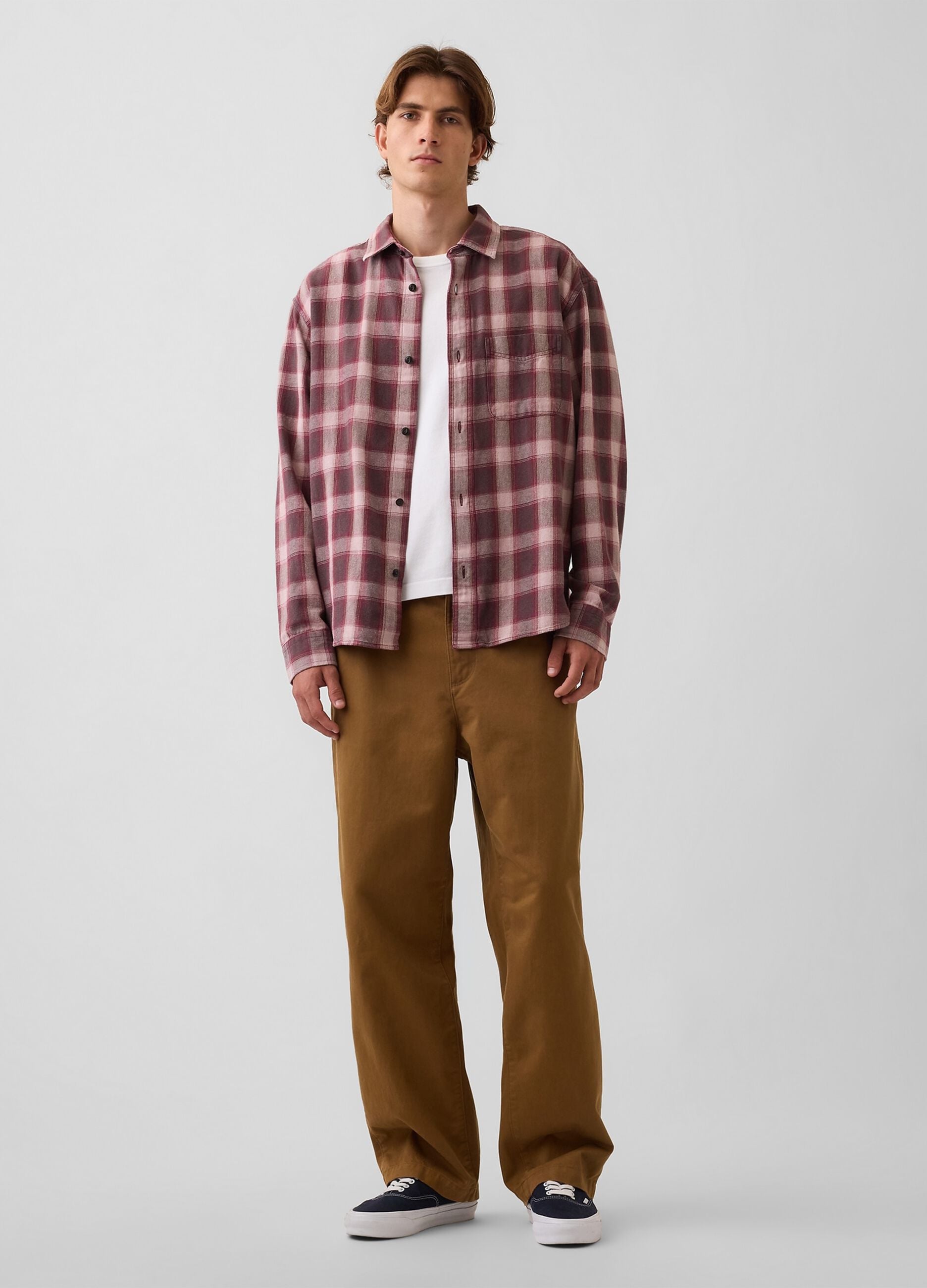Pantaloni marroni in puro cotone
