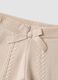 Beige regular-fit trousers with bow_2