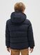 Blue padded boy's regular fit jacket with zip and hood_1