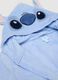 Blue pure cotton baby girl robe with Stitch design_3