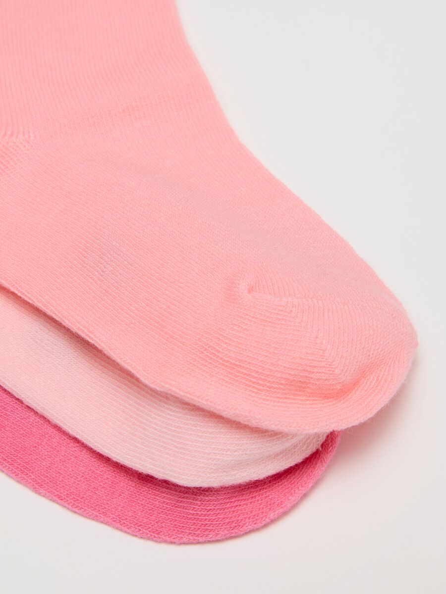 Multipack of short pink cotton blend socks for girls_2