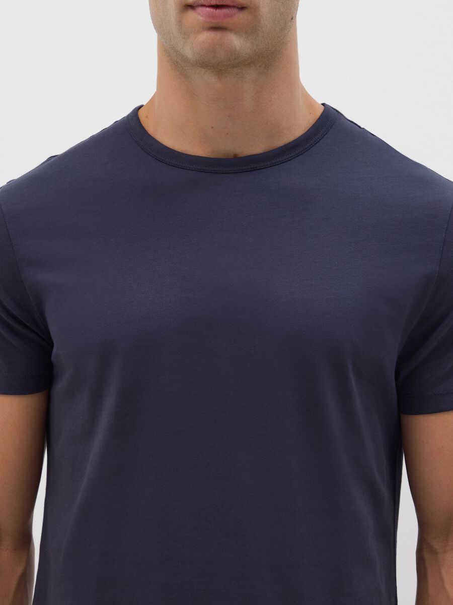 Bipack di t-shirt da uomo in puro cotone blu regular fit_1
