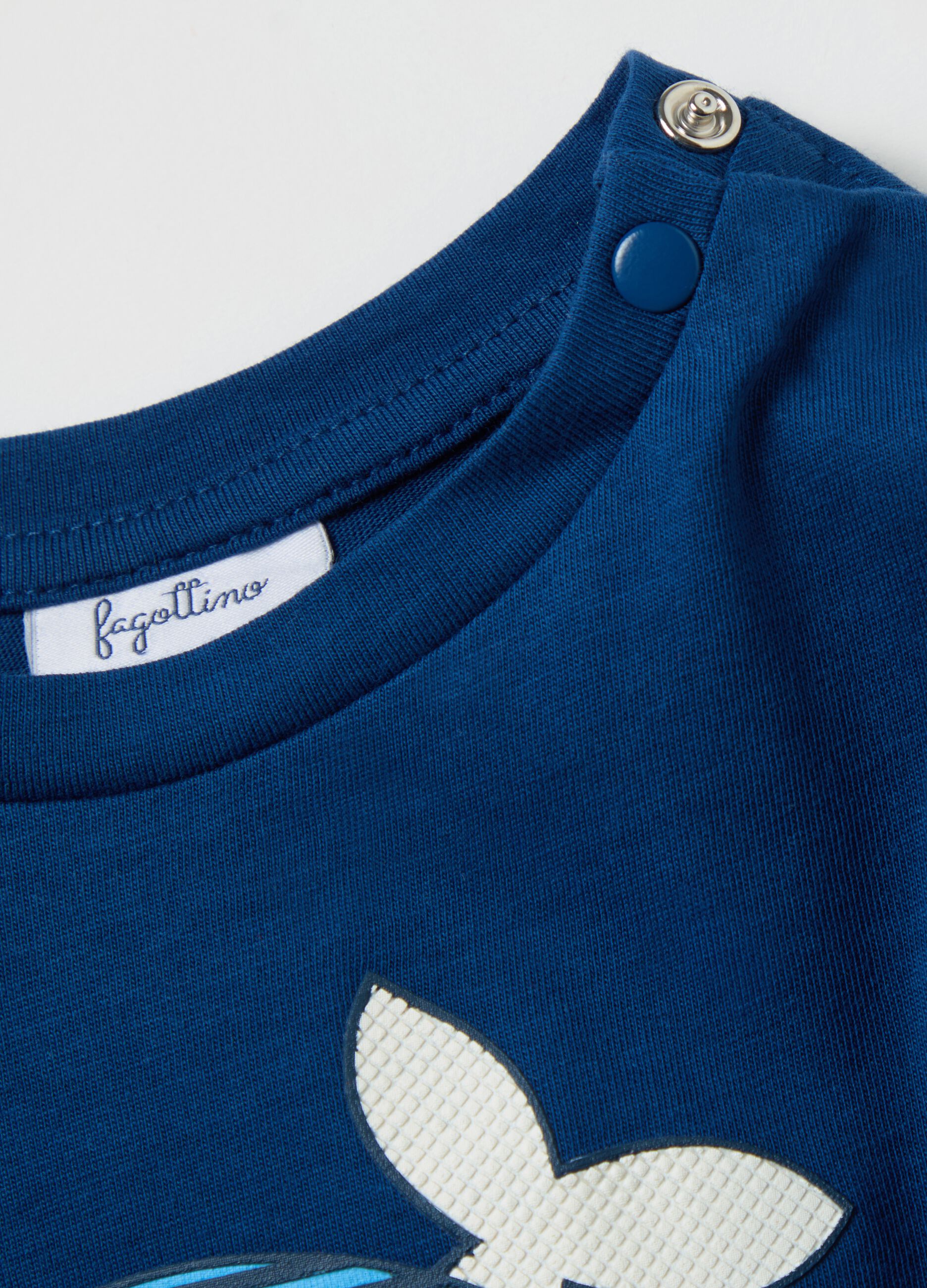T-shirt maniche lunghe in cotone con stampa 