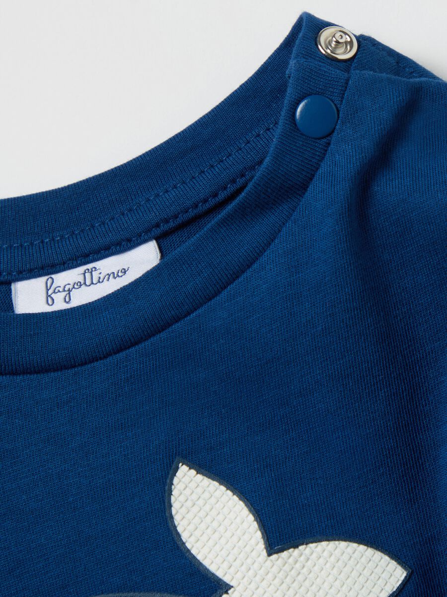 T-shirt maniche lunghe in cotone con stampa _3