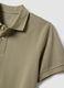 Beige short-sleeve organic cotton polo shirt, regular fit_1