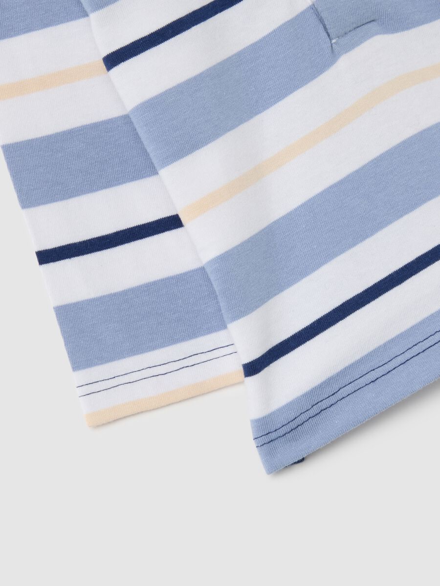 Baby Polo in Pure Cotton with Multicolor Stripes Regular Fit_3