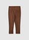 Brown suede stretch maternity trousers_4