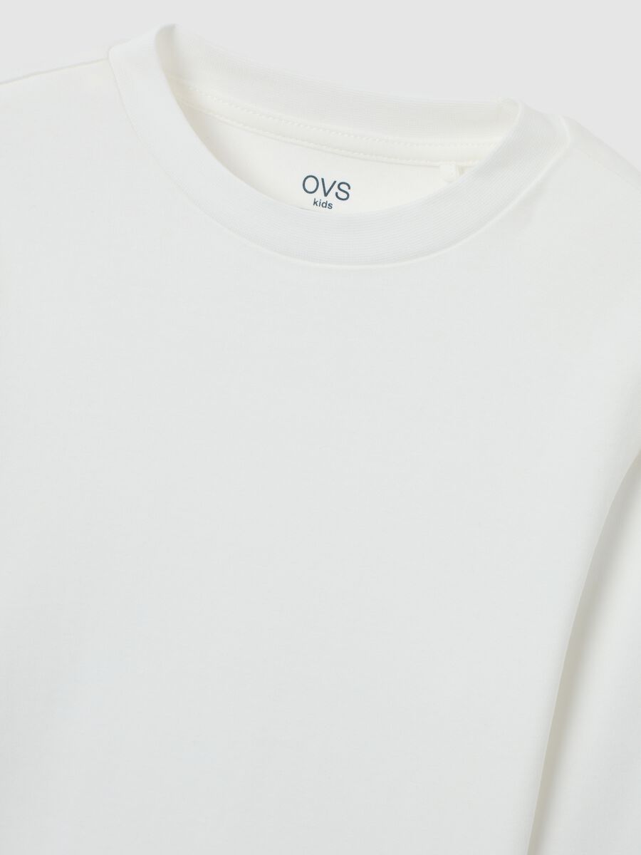 Children's pure cotton regular fit long sleeve white top_2