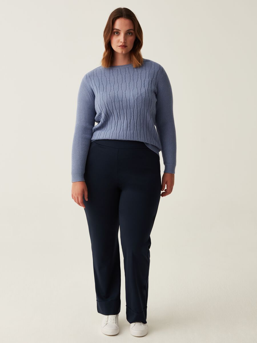Pantaloni slim fit in jersey Curvy_0