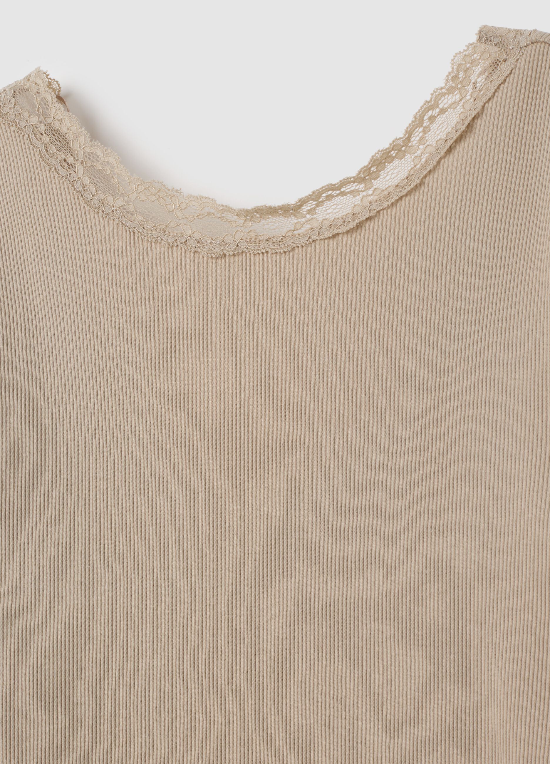 Beige pure cotton regular fit jumper