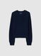 Blue cotton blend sweater regular fit_0