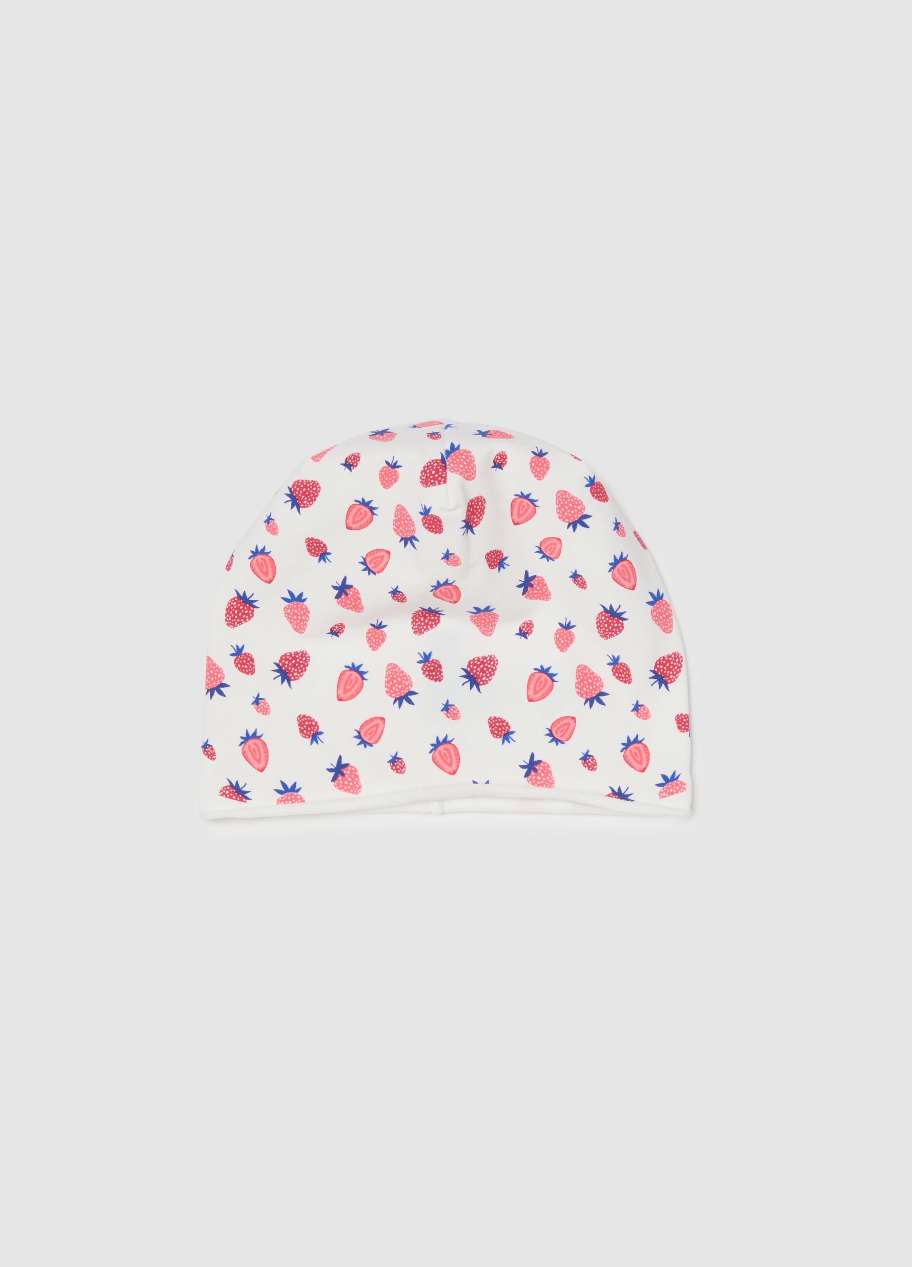 Multicolour stretch cotton cap with prints for girls