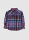 Multicolour Checked Wool Blend Shirt for Girls_5