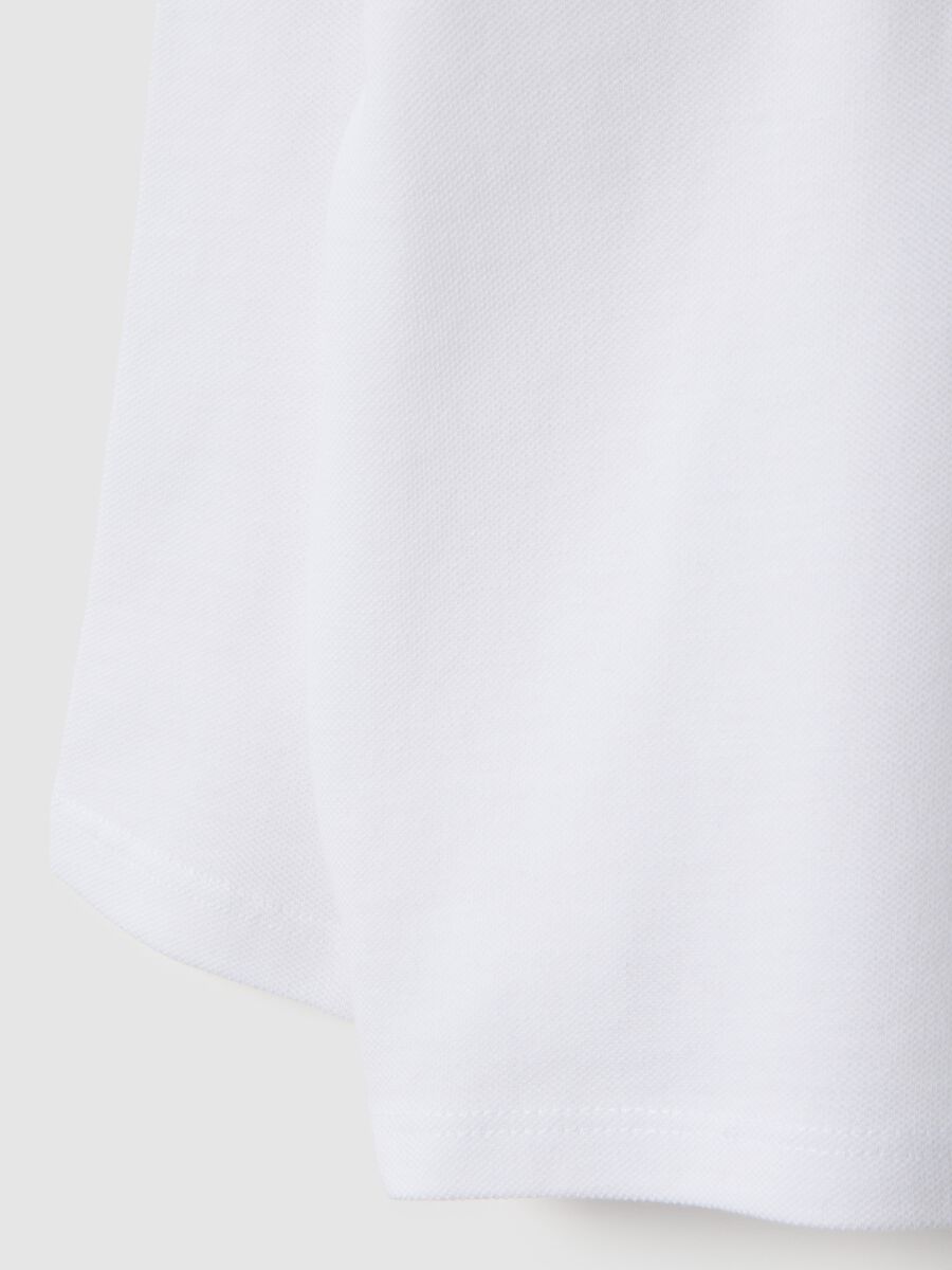 White pure cotton polo for boys regular fit_3