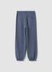 Grey organic cotton jogger trousers for boys, relaxed fit_4