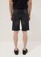 Grey stretch cotton denim Bermuda shorts_3