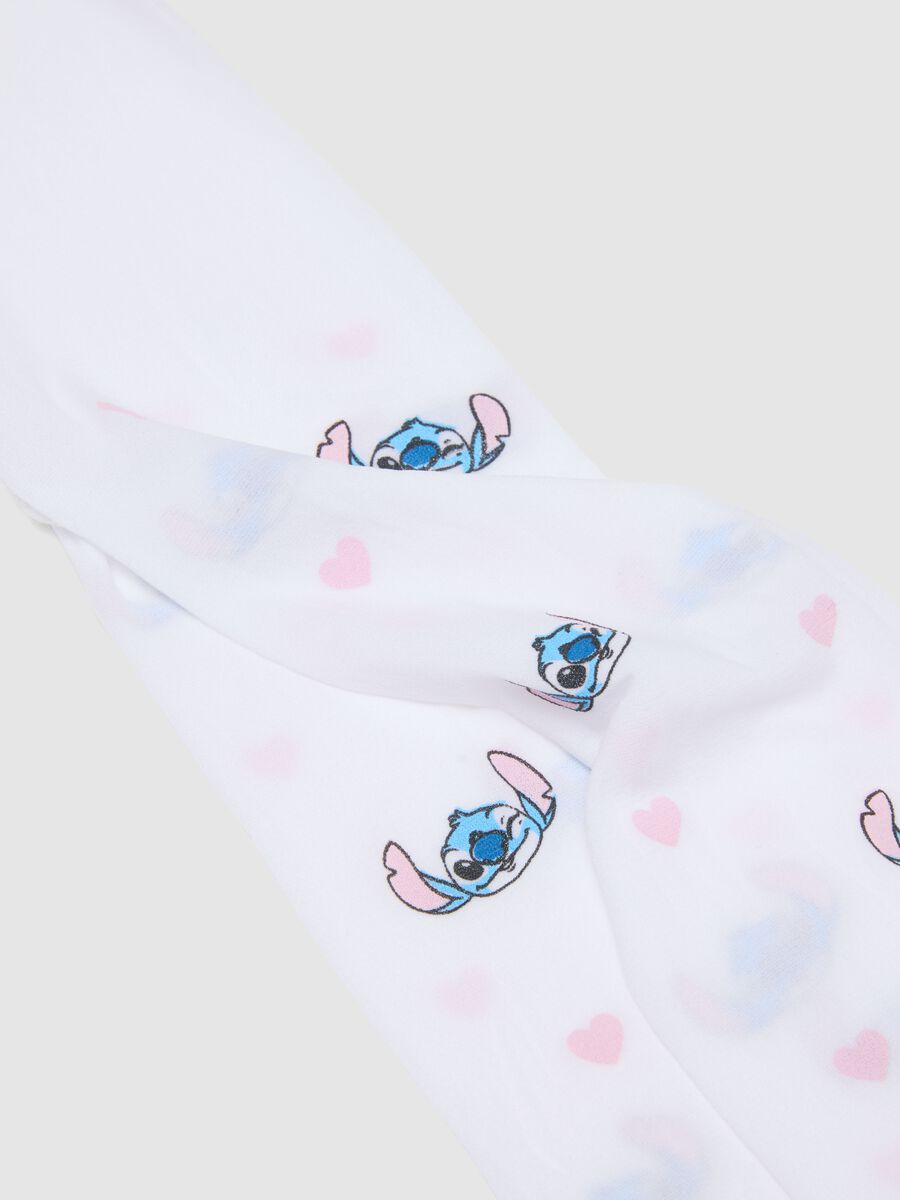 Collant elasticizzati bianchi da bambina con disegni Lilo e Stitch_1