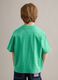 T-shirt in puro cotone verde da bambino regular fit_1