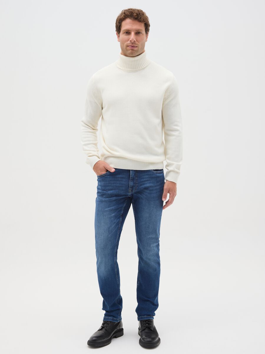 Slim Fit Blue Denim Jeans_0