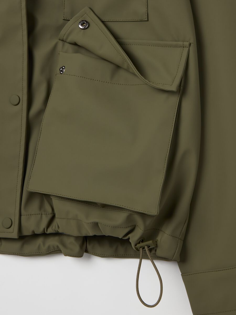 Short parka with hood and drawstring_5