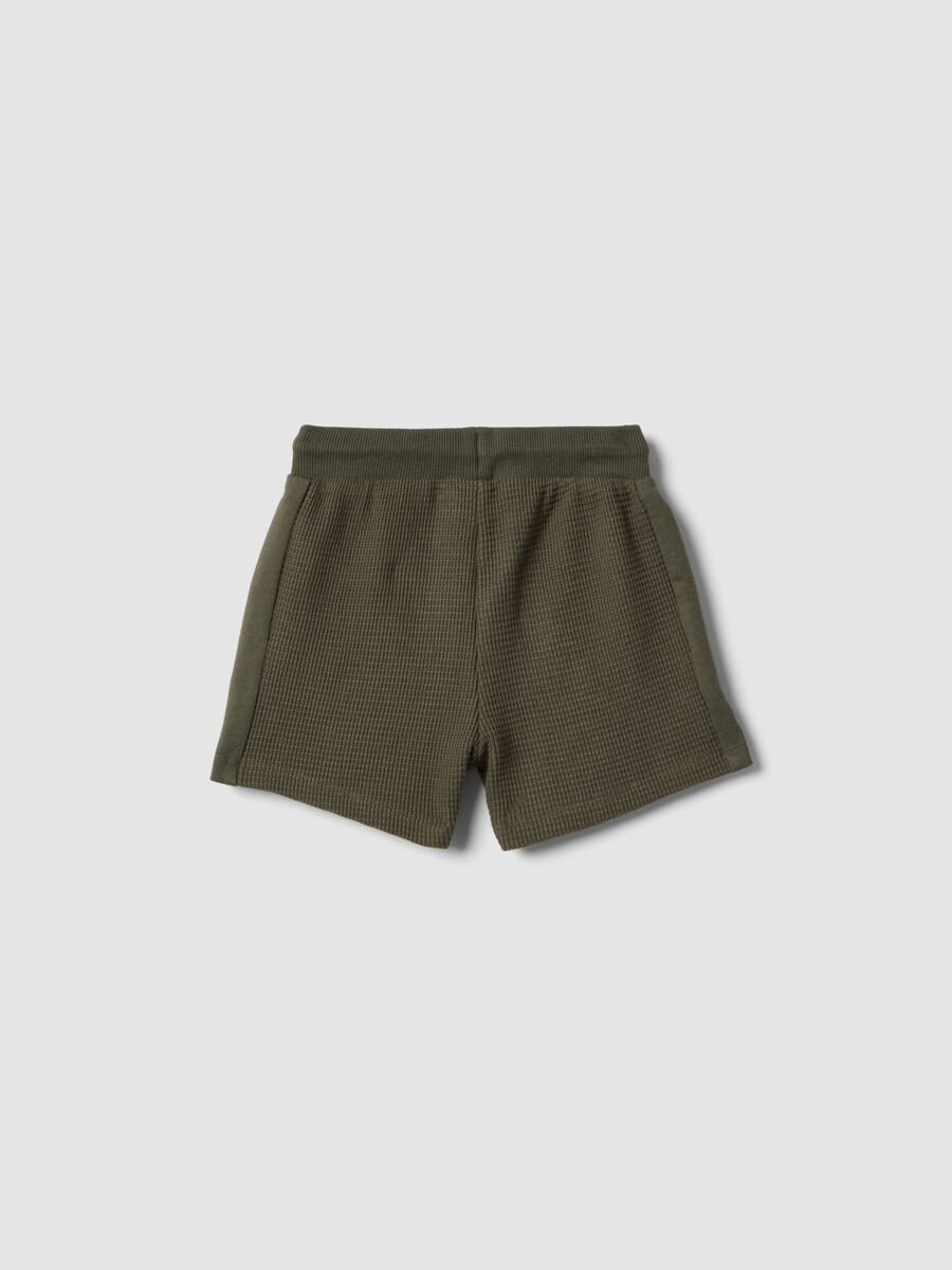 Green pure cotton boys&rsquo; shorts with drawstring, regular fit_1