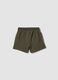 Green pure cotton boys&rsquo; shorts with drawstring, regular fit_1
