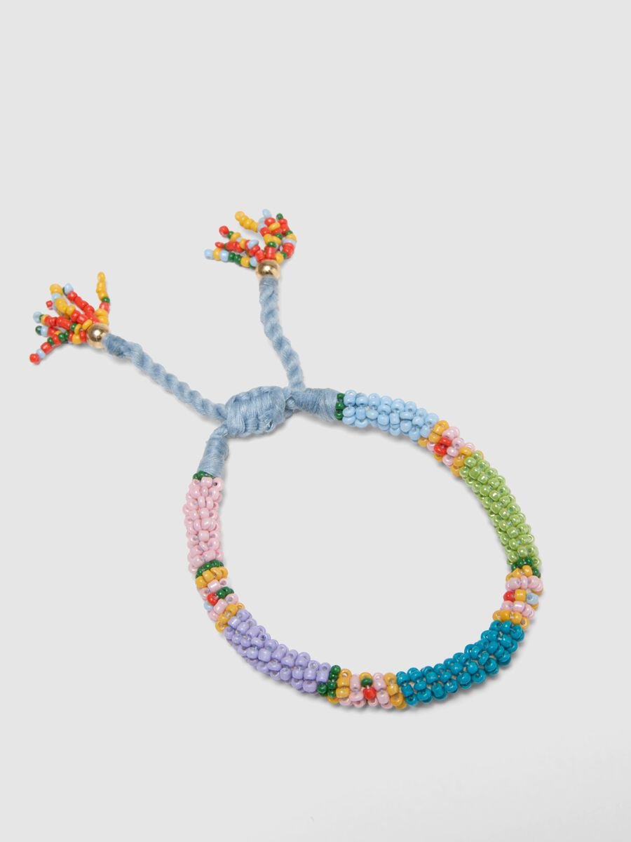 Multicolour bracelet twin pack with coloured glass beads_2