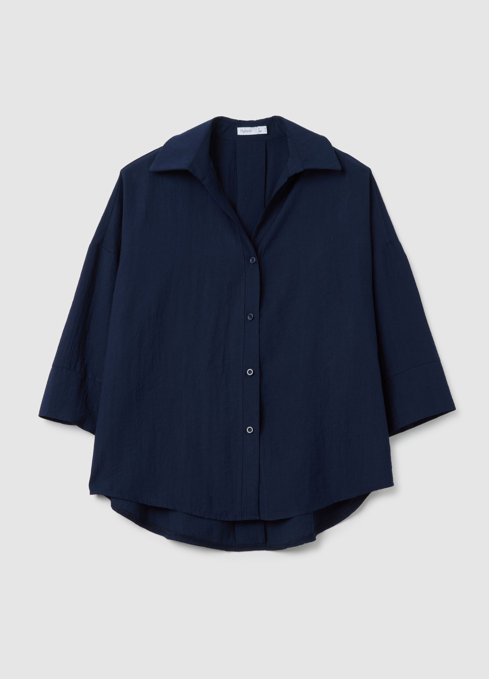 Women's blue blend shirt in regular fit