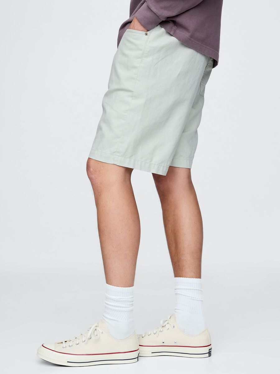 Beige Linen and Cotton Shorts by Gap_3