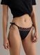 Black stretch bikini bottoms with side ties_3