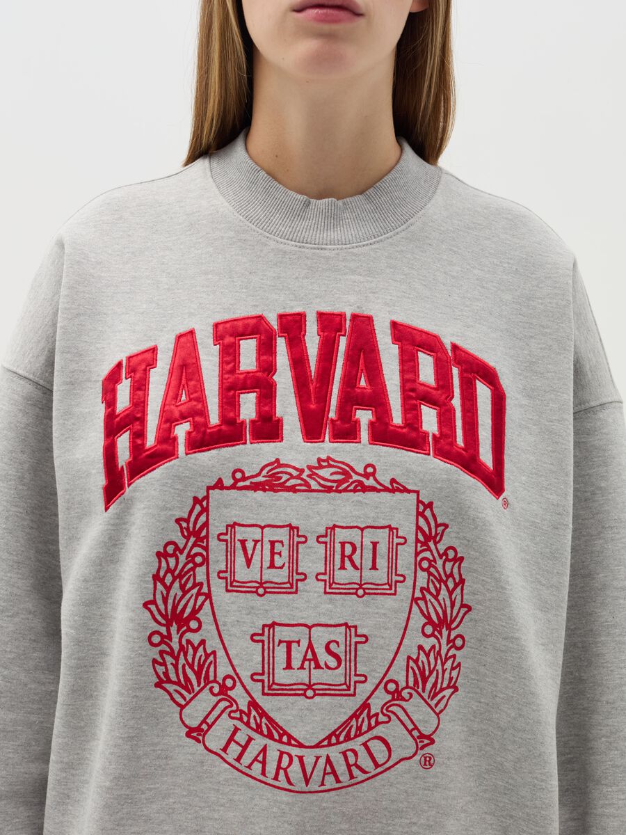 Sweatshirt with "Harvard" embroidery and print_3