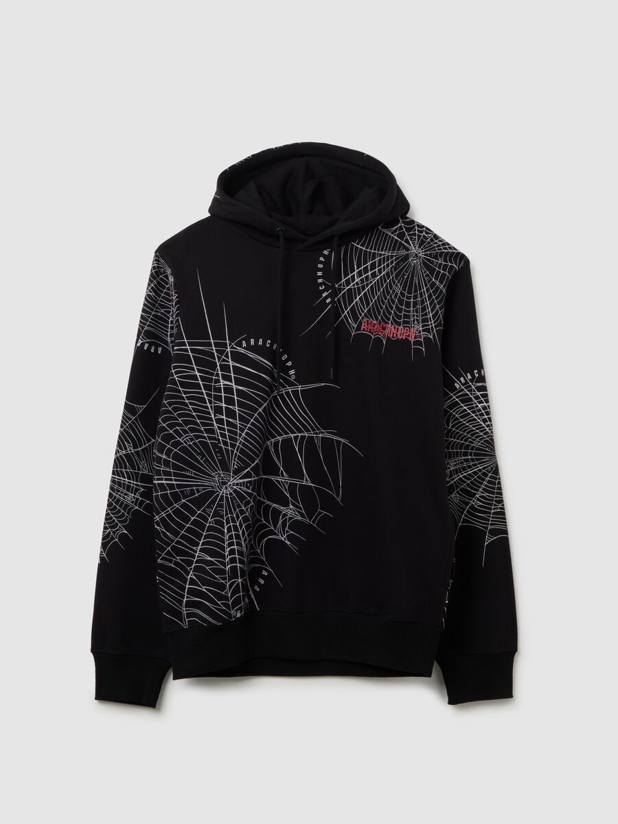 Black Cotton Blend Hoodie_4