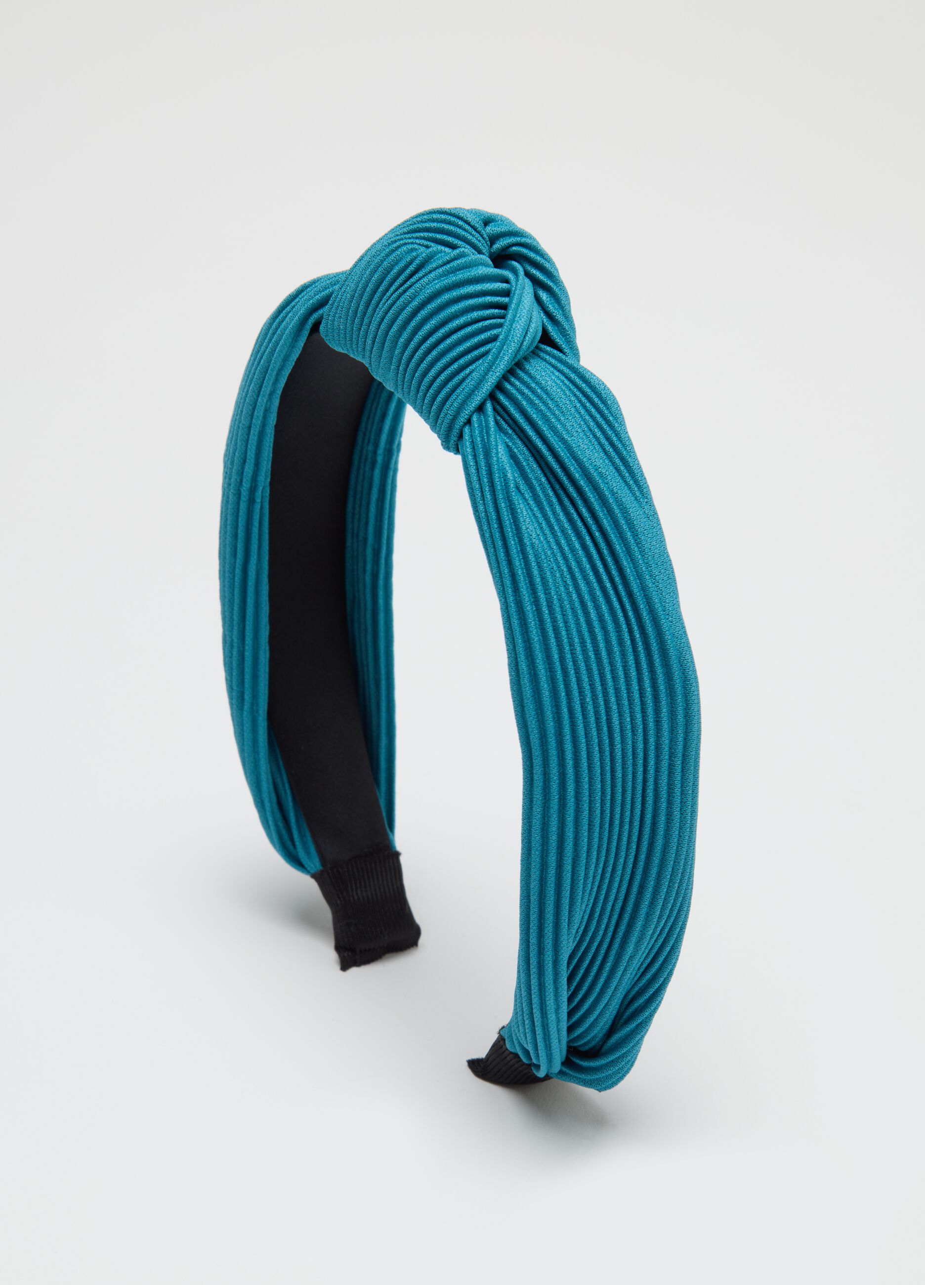 Ladies' blue fabric headband and scrunchie set