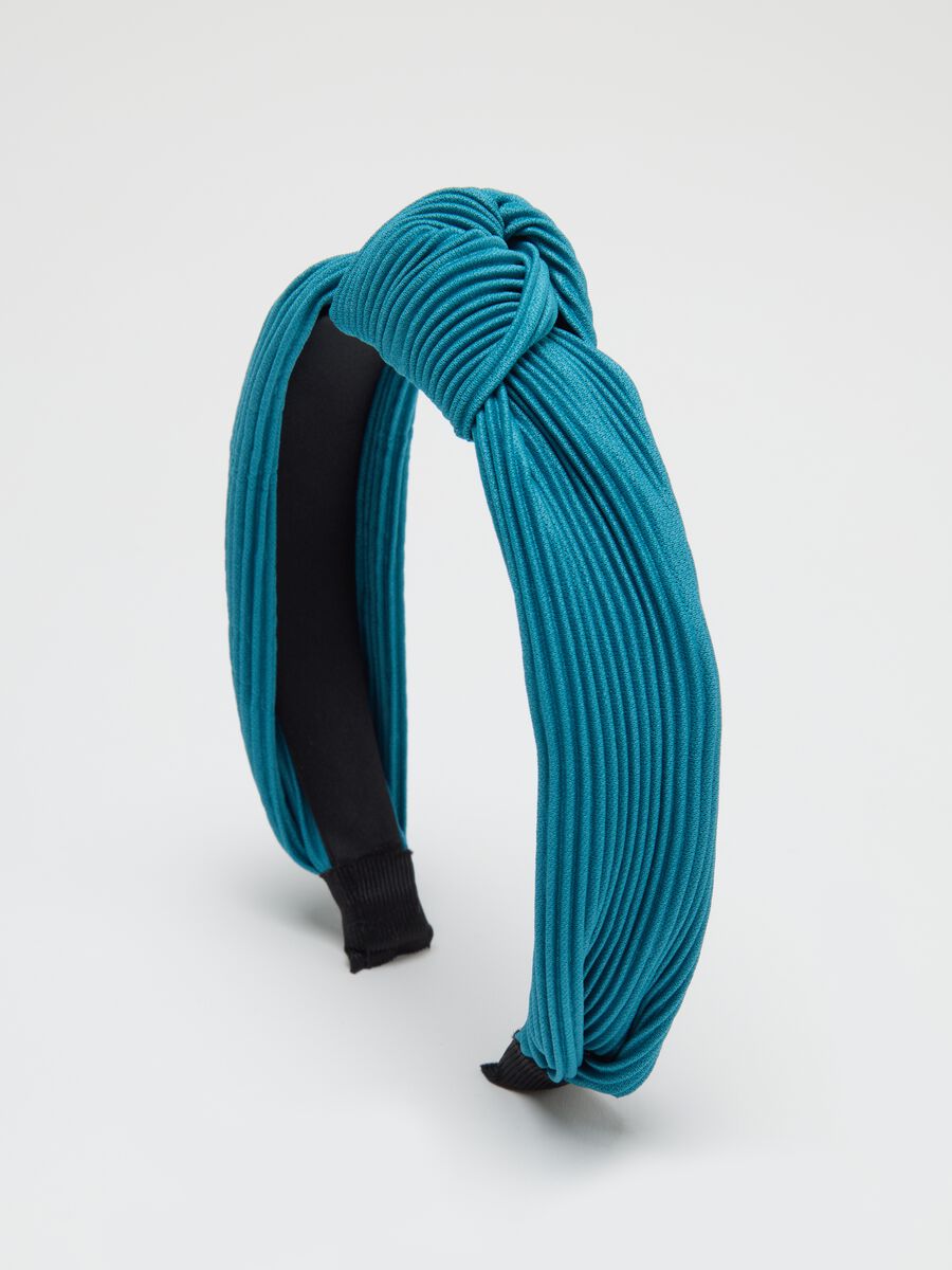 Ladies' blue fabric headband and scrunchie set_2