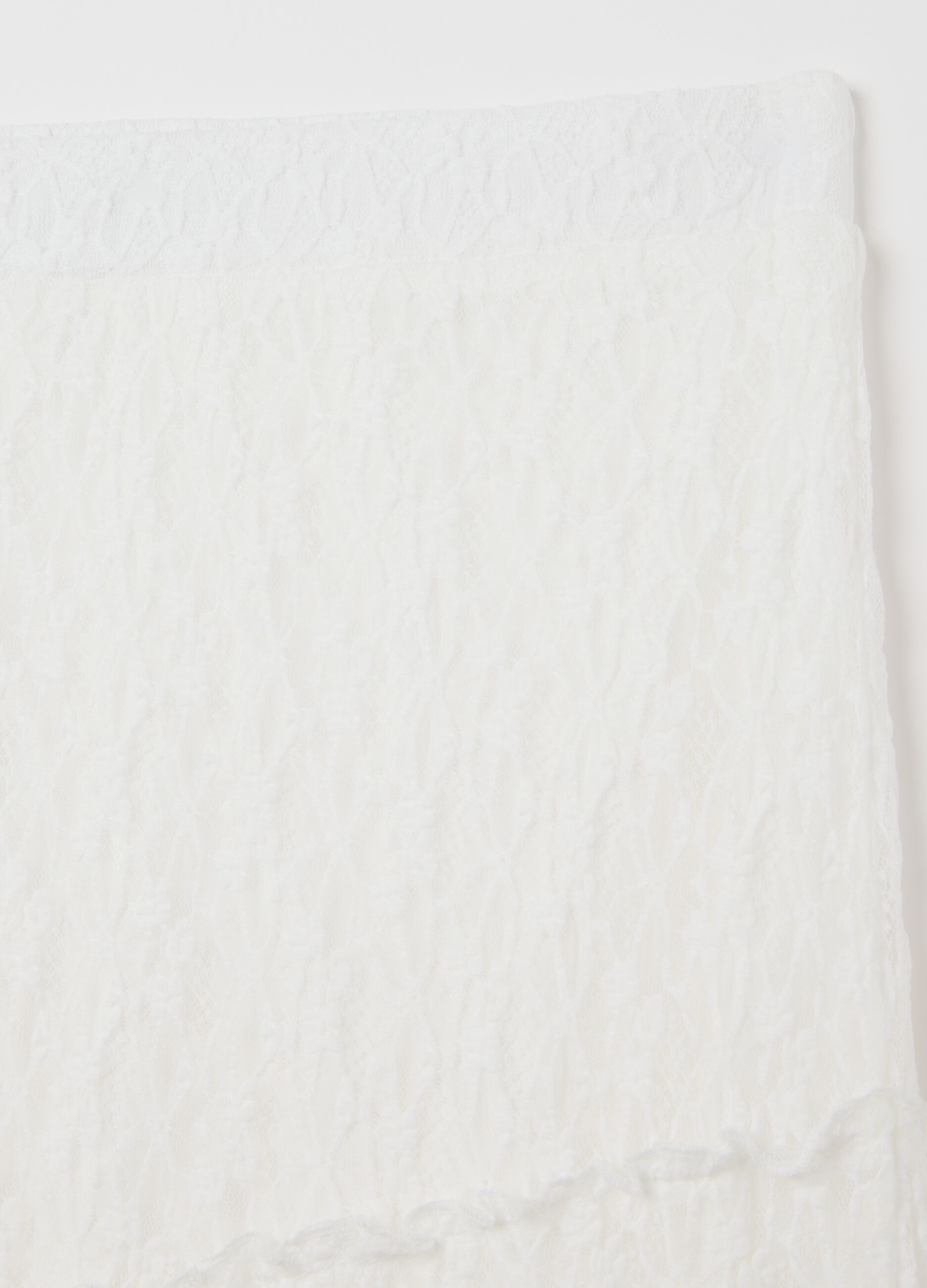 Gonna lunga da donna in pizzo bianco regular fit