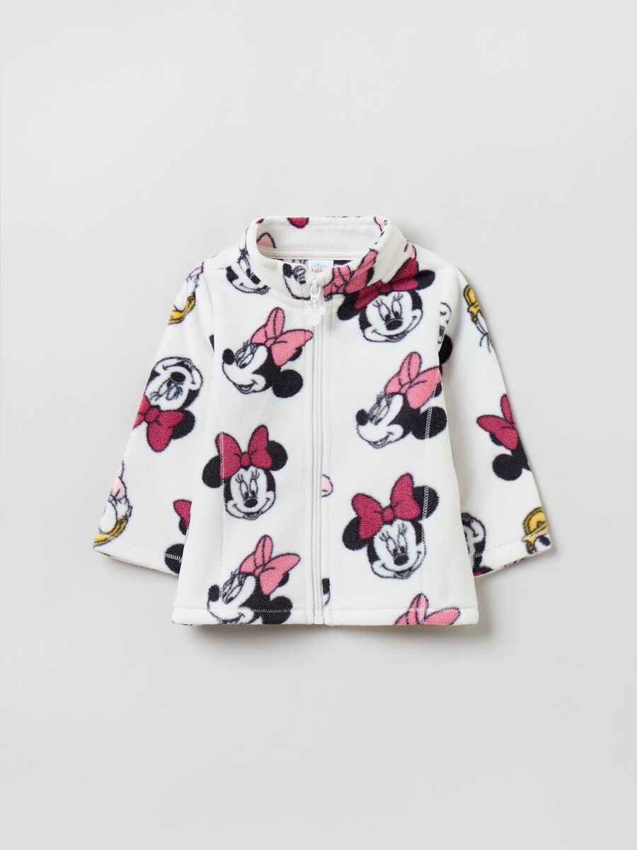 Full-zip in pile con stampa Minnie_0