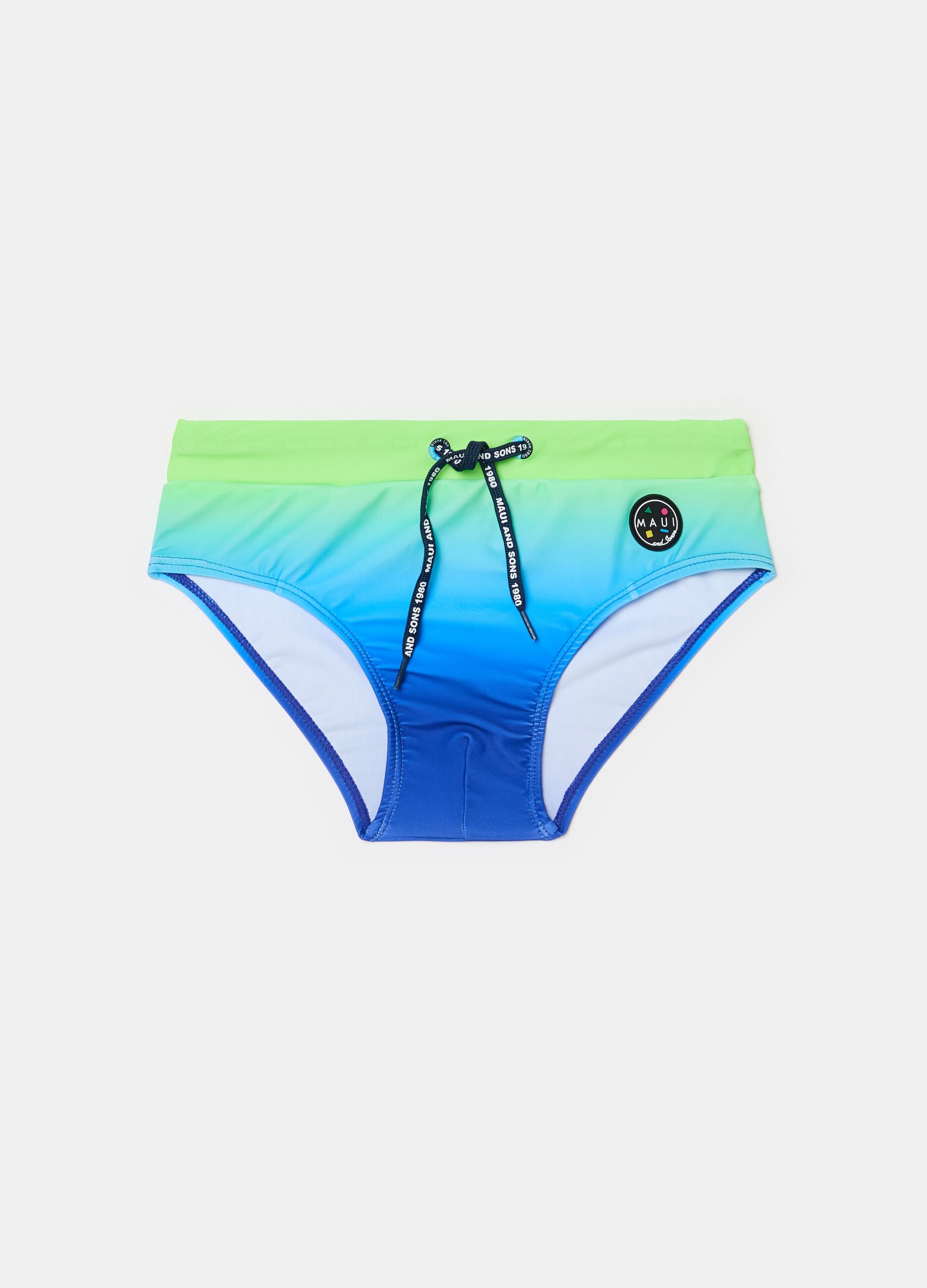 Costume slip degrade con stampa