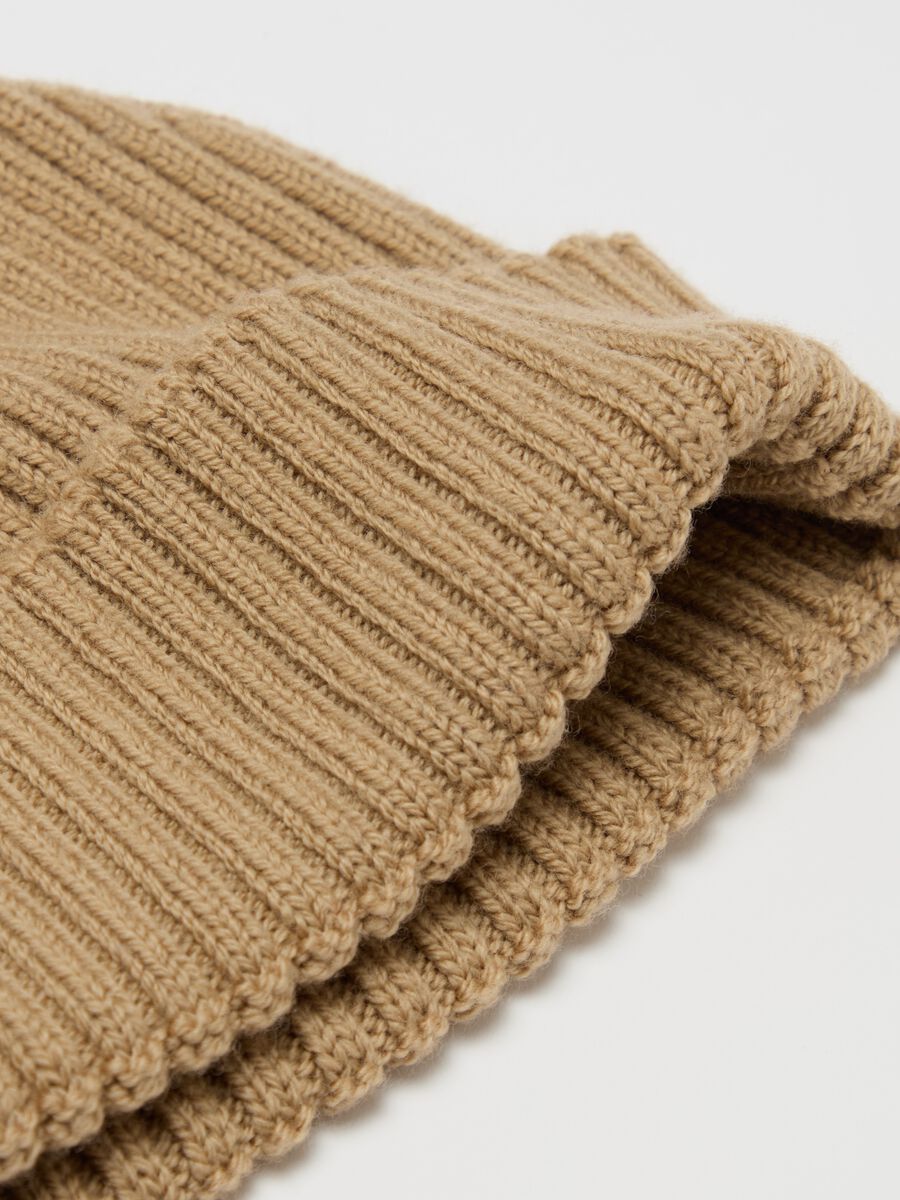Quid ribbed hat with fold_2