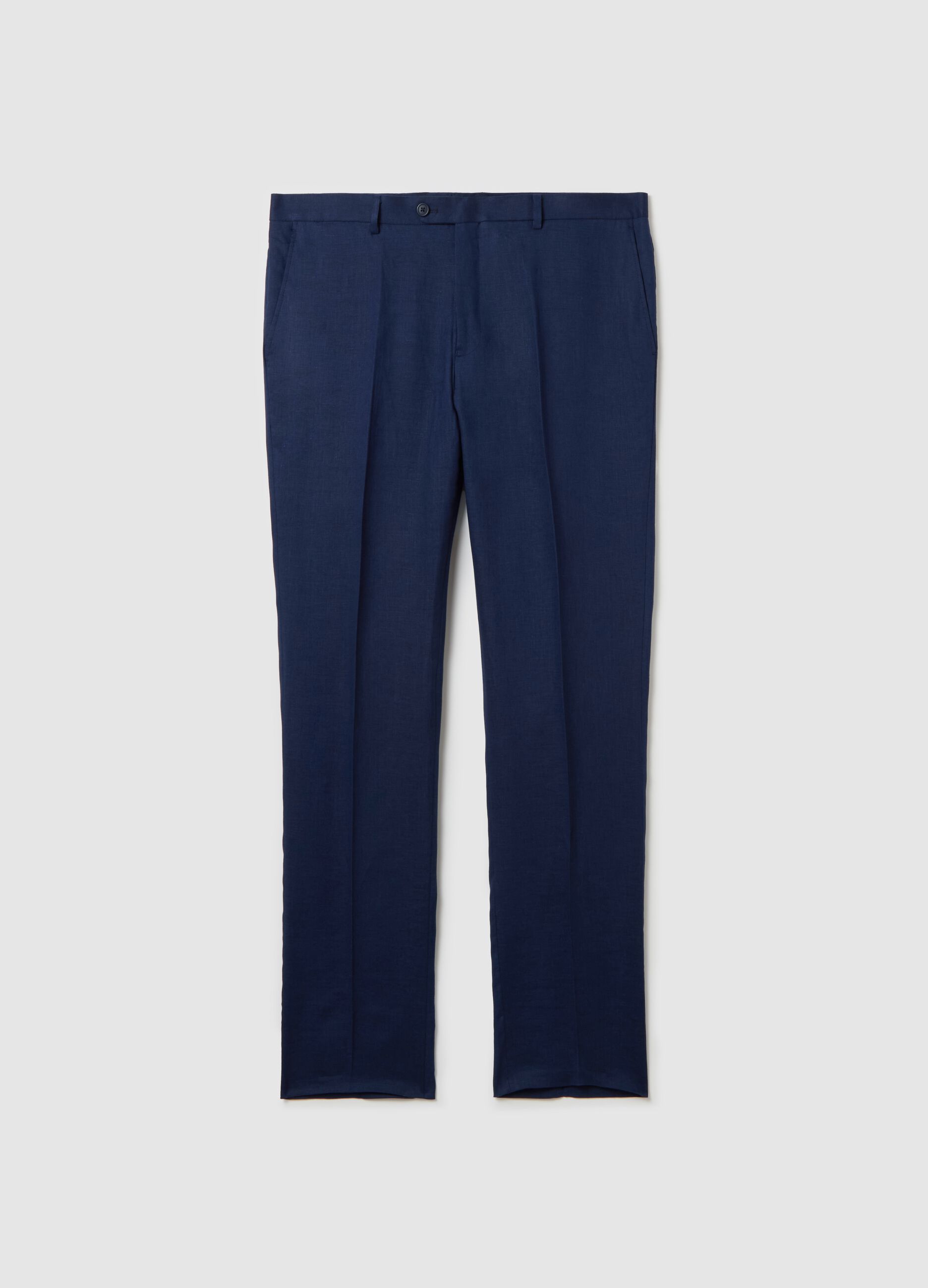 Oversized chino trousers in linen