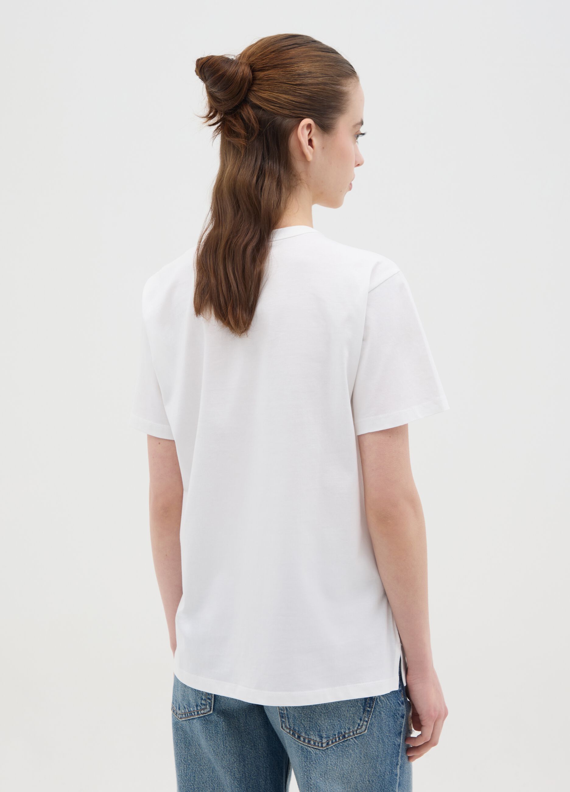 White T-shirt with Bambi and Thumper print