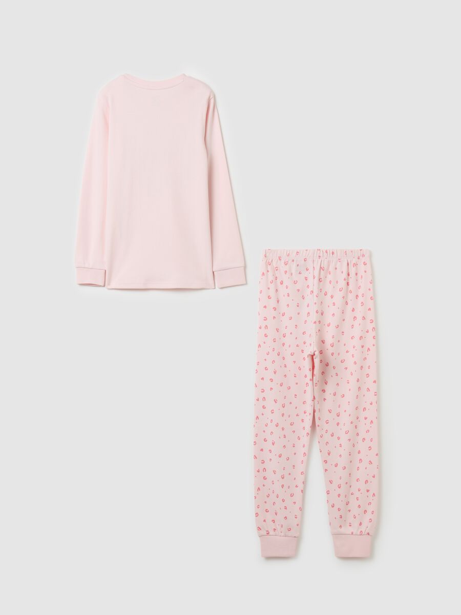 Pyjamas in organic cotton with "It's bed time" print_1