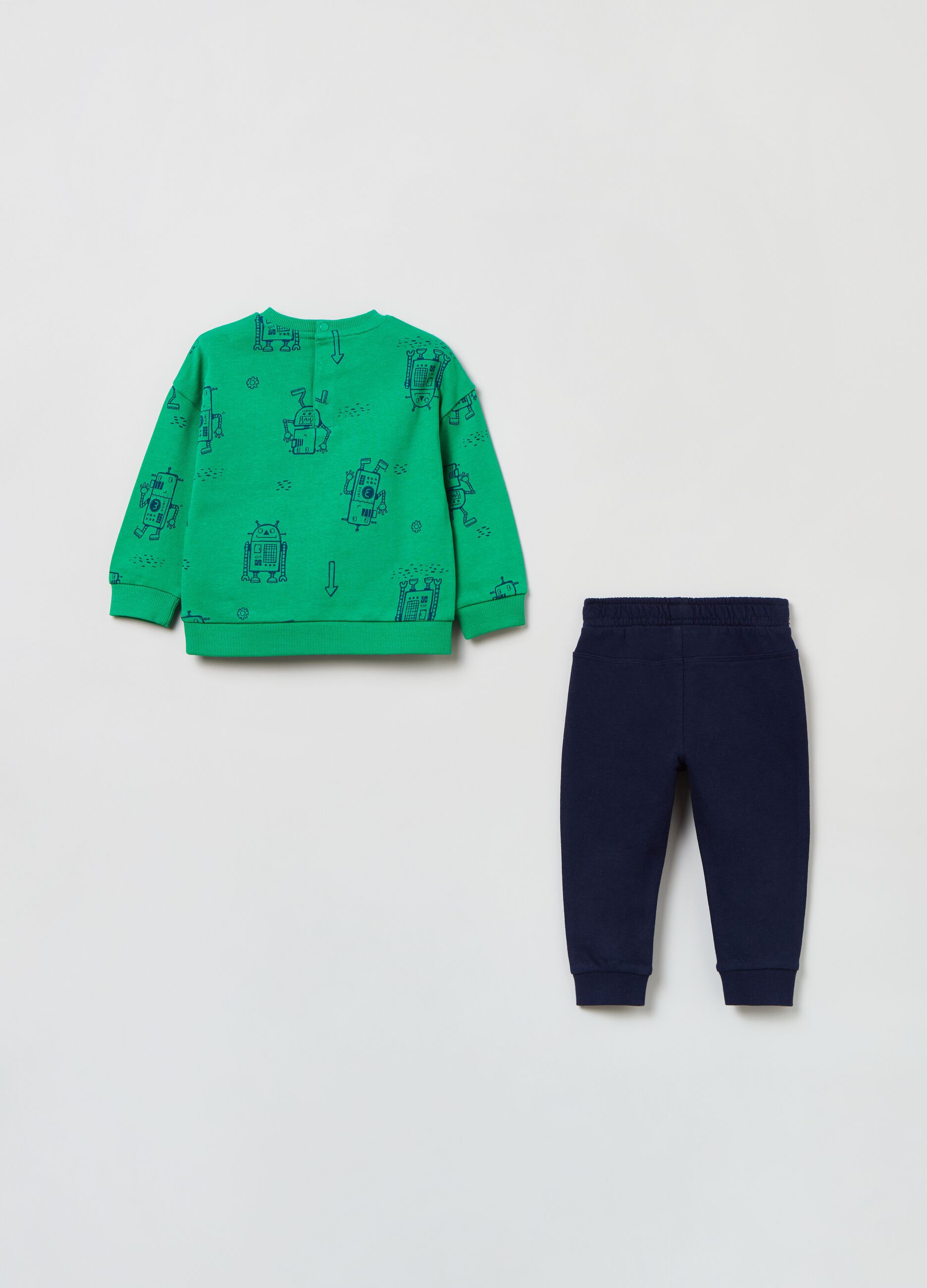 Jogging set in French Terry stampa robots_1