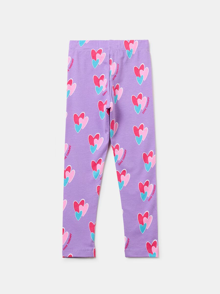 Leggings con stampa cuori all-over_1