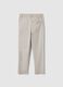 Boys' regular fit beige stretch cotton chinos_1