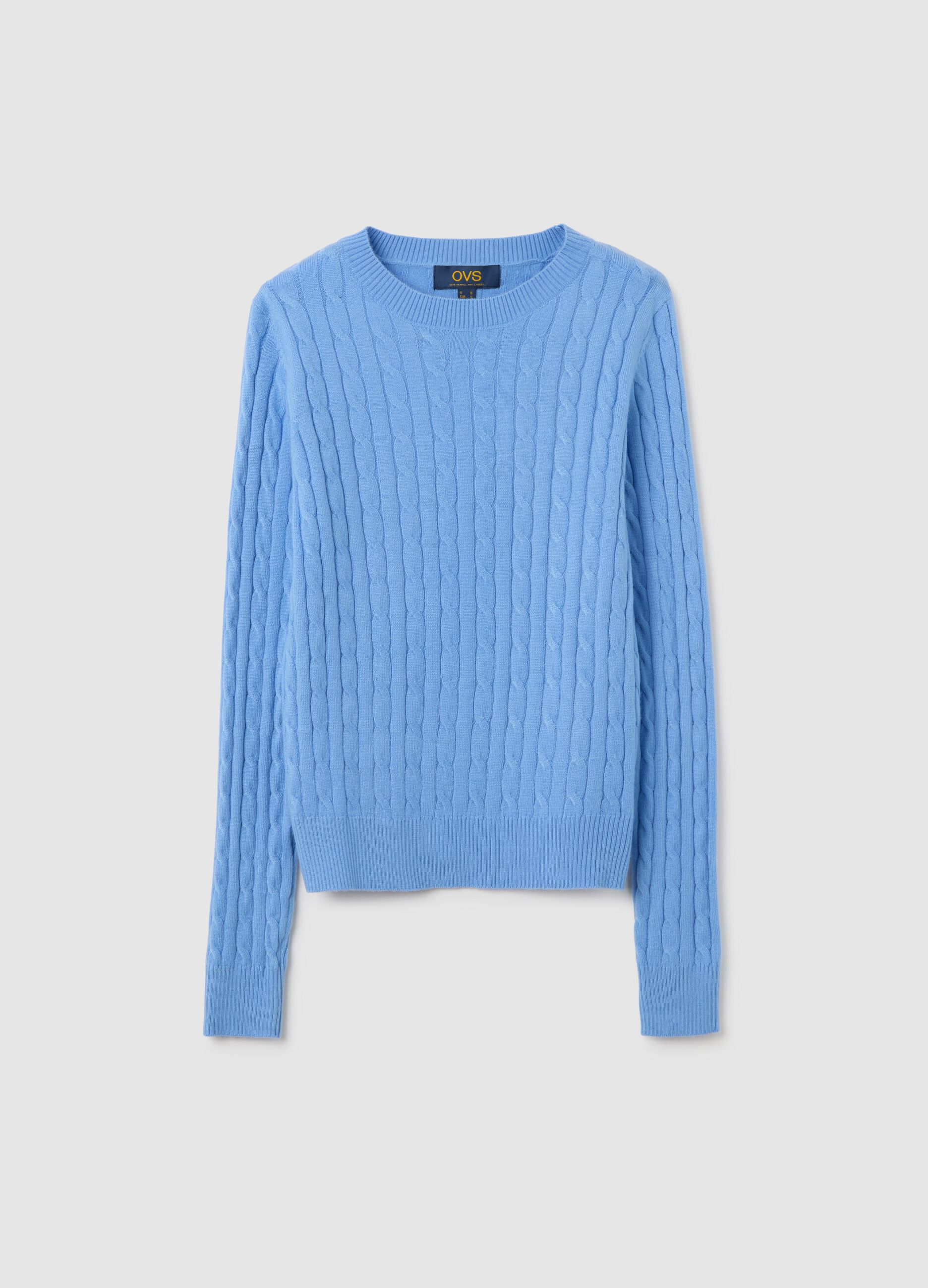 Blue Pullover with Round Neck