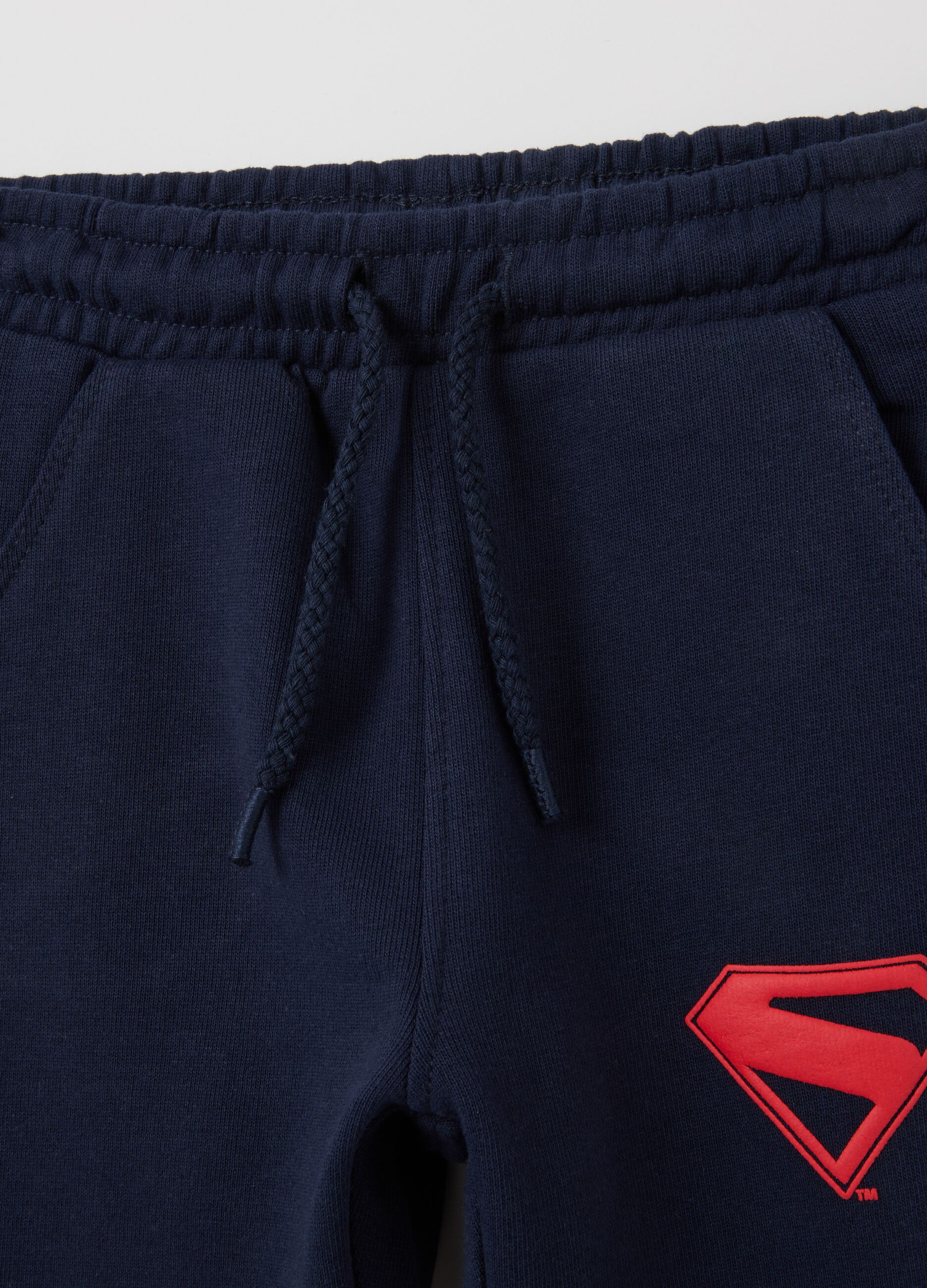 Multicoloured pure cotton Superman sweatshirt and trousers set for children
