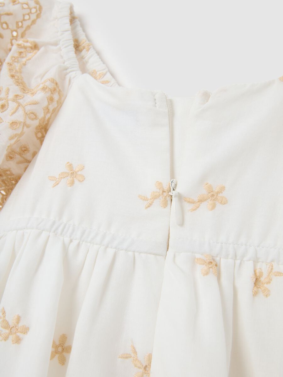 Multicolour pure cotton regular fit girl's dress_3